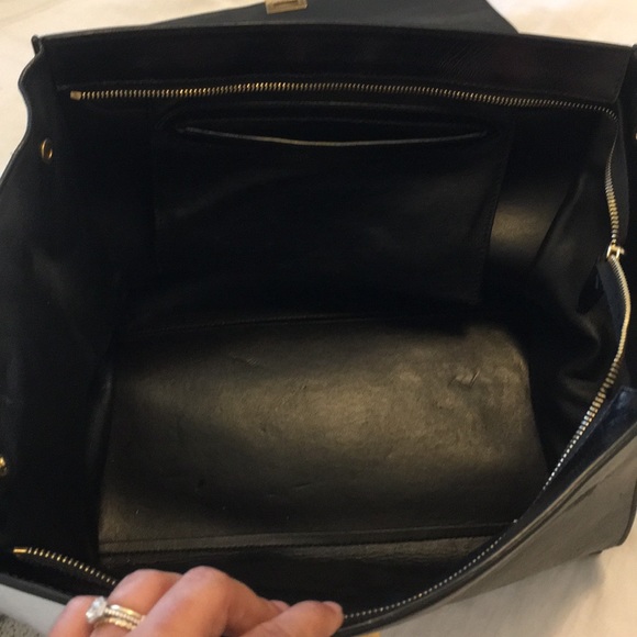 Celine Trapeze - Black Patent Leather/Suede - Picture 5 of 8